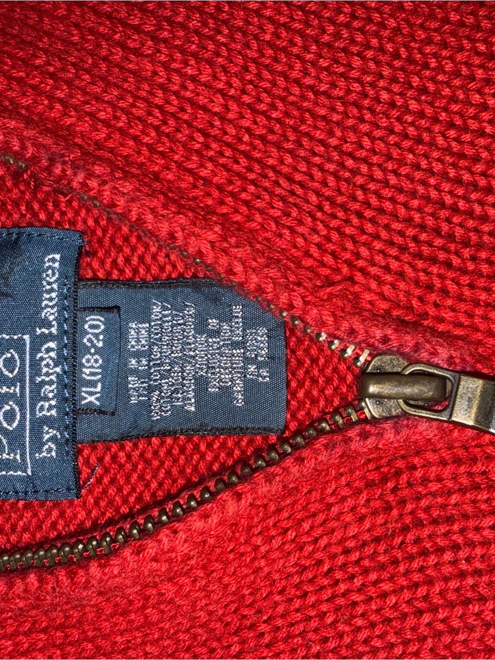 Polo red and Black Knit Sweater with Striped Sleeves - Picture 3 of 6